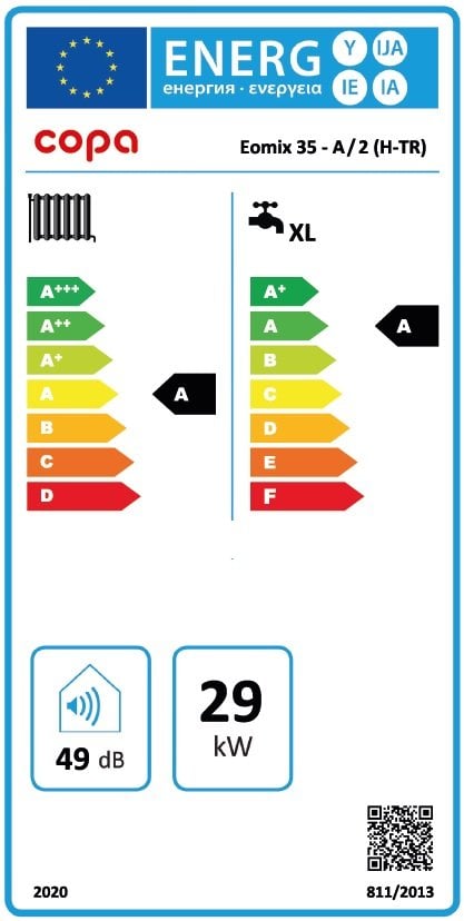 Copa Eomix 35 kW Premix Tam Yoğuşmalı Kombi Enerji Etiketi