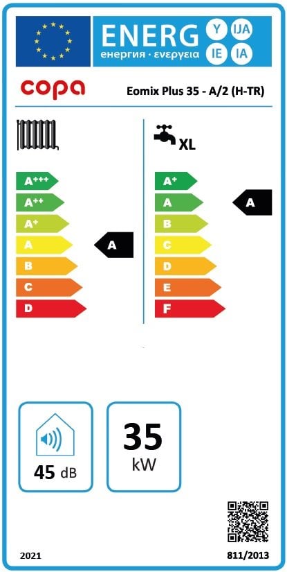 Copa Eomix Plus 35 kW Premix Tam Yoğuşmalı Kombi Enerji Etiketi